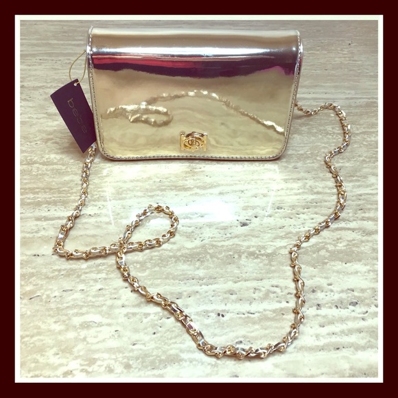 bebe Handbags - Bebe Gold Kylie Crossbody